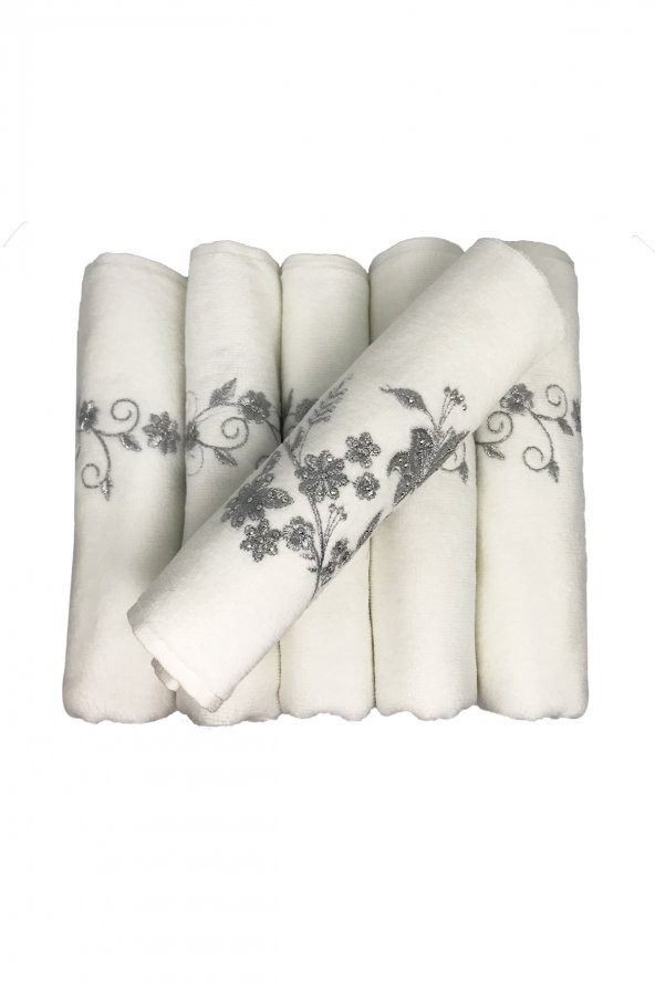 Bulteks Simli Nakışlı Kadife Desen 1 Havlu 30X50 ürün görseli 1