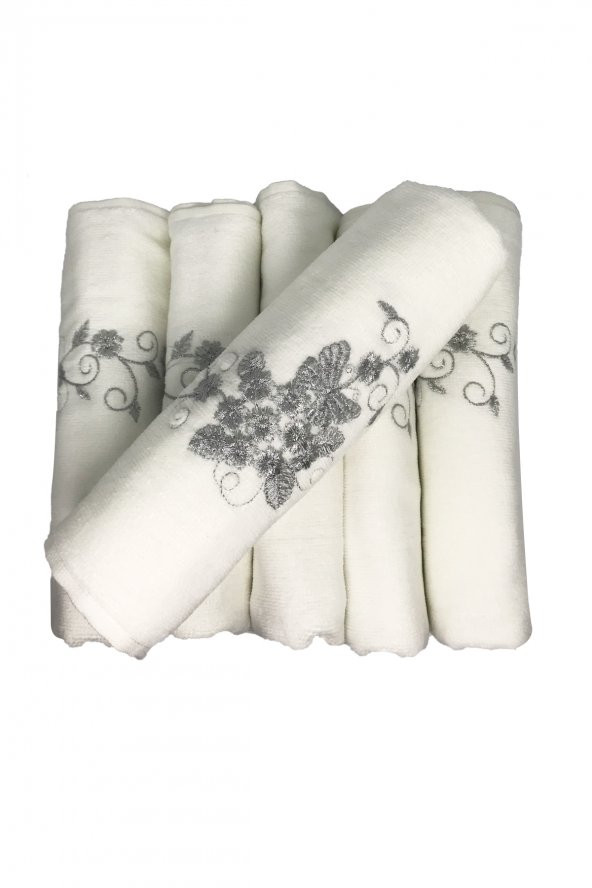 Bulteks Simli Nakışlı Kadife Desen 2 Havlu 30X50 ürün görseli 1