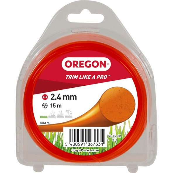 Oregon 69-362-OR Misina 2.4mm 15m Turuncu Yuvarlak ürün görseli 1