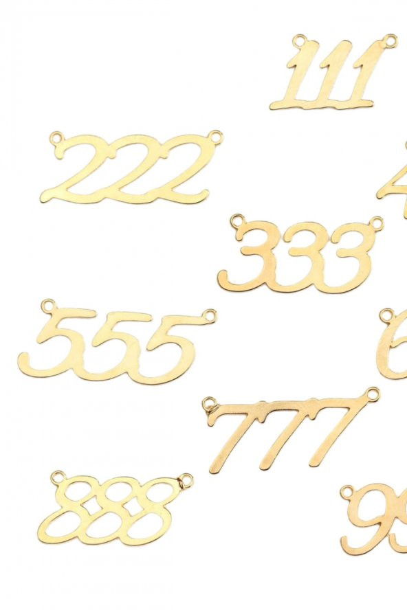 Angel Number Şans Numara Kolyesi 925 Ayar Gümüş Zincirli Gold Kolye Kişiye Özel Tasarım ürün görseli 1