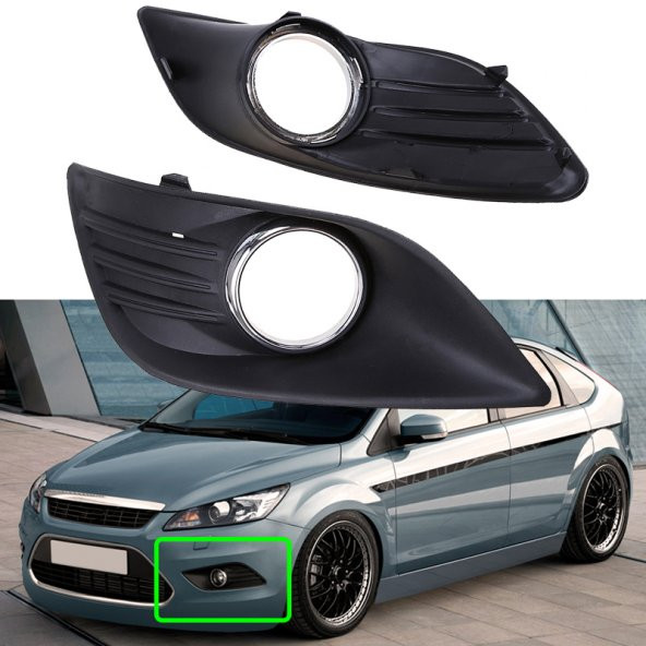 Ford Focus Sis Far Çerçevesi Sisli Tip Sağ-Sol Takım Krom 2008-2012 ürün görseli 1