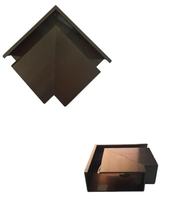 80x30 90 Derece Yandan Kanallı Dirsek Bronz Adet ürün görseli 1