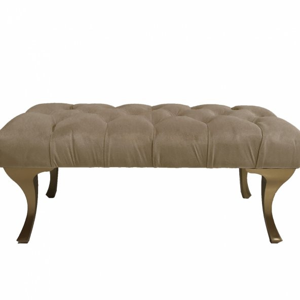 ÜNÜVAR KONSEPT Puf & Benç 45X90-Pls Ayak Silenebilir Kumaş Krem K1 ürün görseli 1
