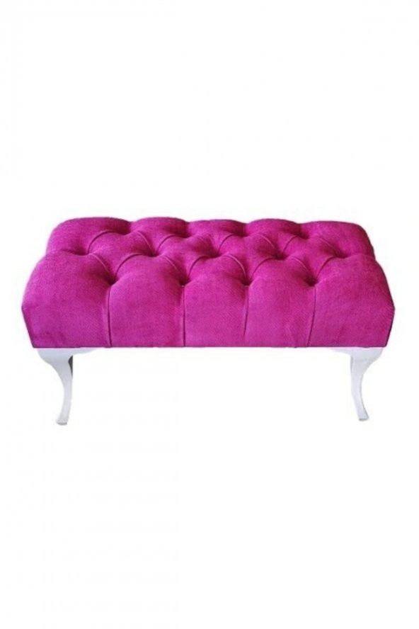 ÜNÜVAR KONSEPT Puf & Benç 45X90-Pls Ayak Silenebilir Kumaş Pembe ürün görseli 1
