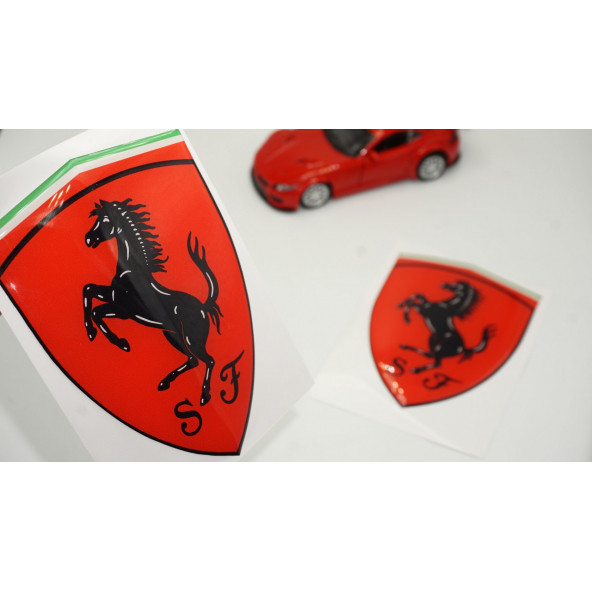 Ferrari Scuderia Çamurluk Yanı 3M 3D Damla Desen Logo Seti ürün görseli 1