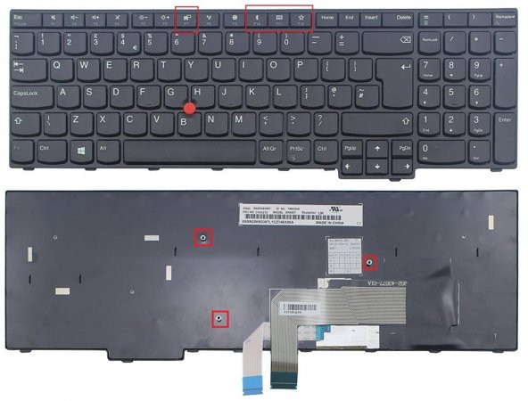 Lenovo ThinkPad E570, E570c, E575 Notebook Klavye Tuş Takımı TR - Resim 2