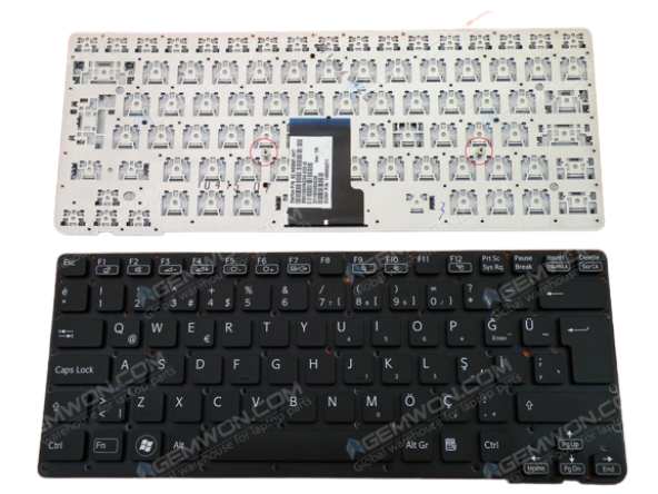Sony Vaio VPCCA, PCG-61713M, PCG-61714M Notebook Klavye Siyah TR ürün görseli 1