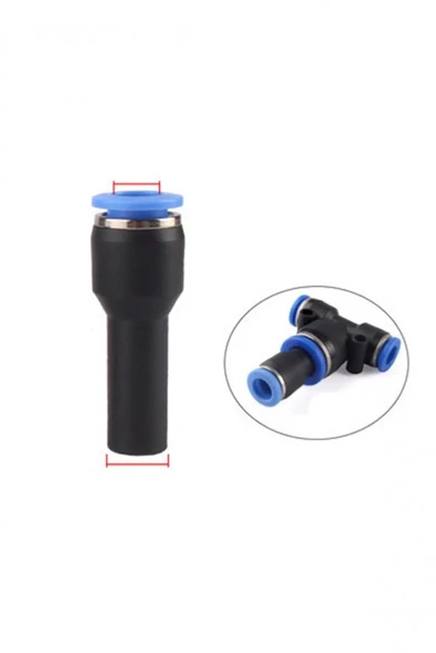 Redüksiyon Pnömatik Bağlantı Borulu Tip 8mmx12mm ürün görseli 1