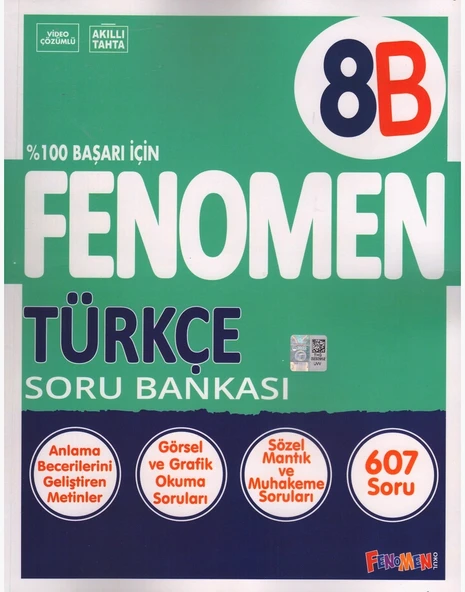 FENOMEN 8.SINIF TÜRKÇE SORU BANKASI - B ürün görseli 1