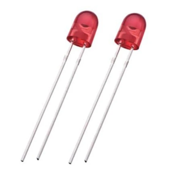 Led 3mm Kırmızı Oval Difused 10 Adet ürün görseli 1