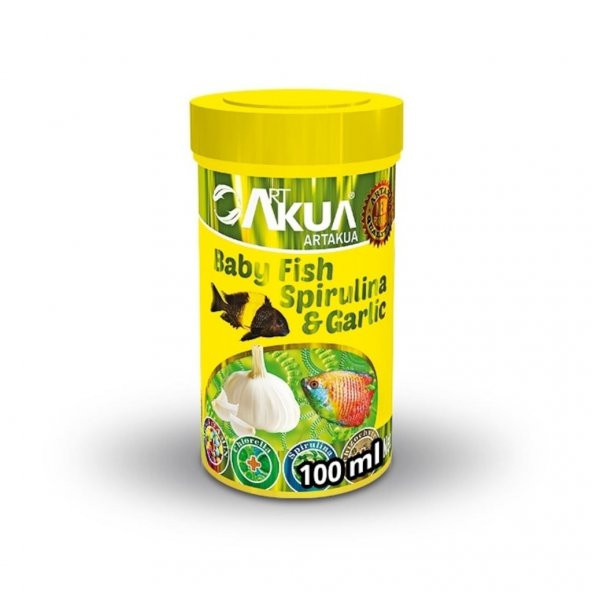 Artakua Baby Spirulina Garlic 250ML Sarımsaklı Yavru Balık Yemi ürün görseli 1
