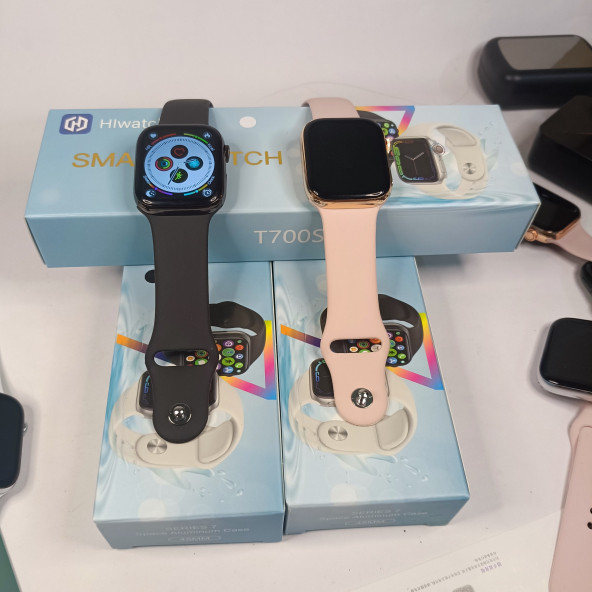 T700S Akıllı Saat Smart Watch Siyah Renk - Resim 2