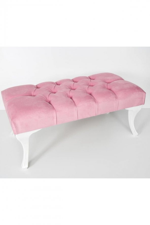 ÜNÜVAR KONSEPT  Puf & Benç 45X90-Pls Ayak Silenebilir Kumaş Pembe ürün görseli 1
