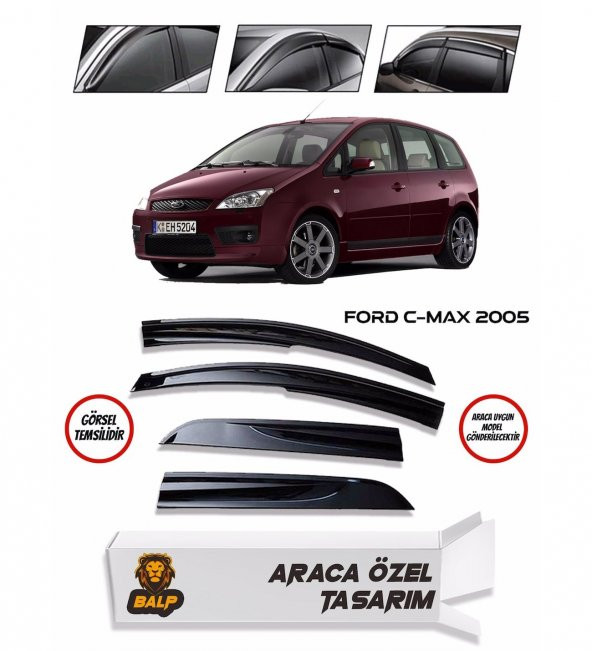 Ford C-Max Cam Rüzgarlığı 4lü 2005-2010 Arası ürün görseli 1