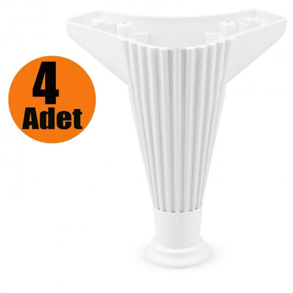 Mobilya Kanepe Koltuk Ünite Ayağı 17 cm Beyaz Baza Ayak (4 ADET) ürün görseli 1