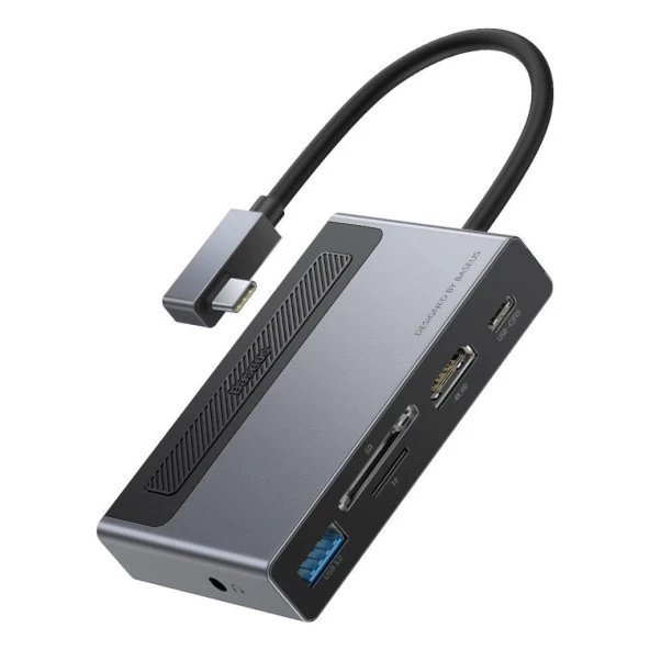 Baseus Magic Çok Fonksiyonlu Klipsli Type-C Hub 6in1 Adaptör CAHUB-DA0G ürün görseli 1