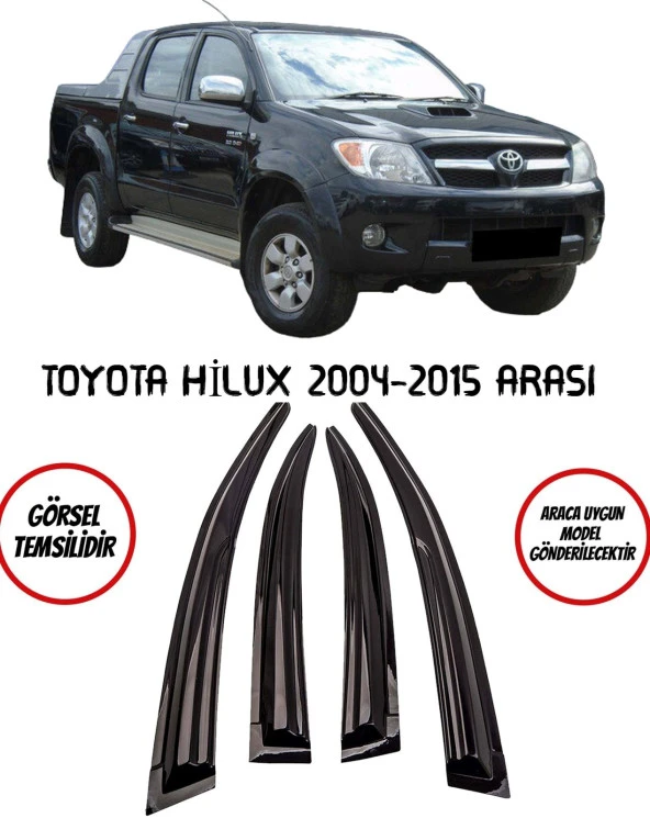 Toyota Hilux Cam Rüzgarlığı 4lü 2006-2015 Arası ürün görseli 1