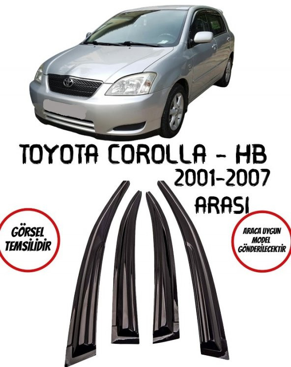 Toyota Corolla HB 2001-2007 4lü Arası Cam Rüzgarlığı ürün görseli 1