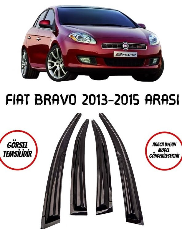 Fiat Bravo Cam Rüzgarlığı 4lü 2013 ve Üzeri ürün görseli 1
