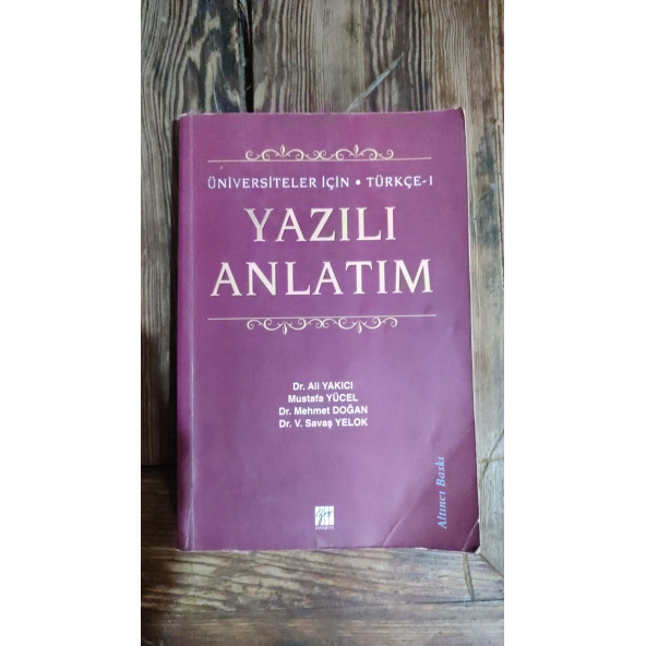 Yazılı Anlatım Üniversiteler İçin Türkçe-1 .. ALİ YAKICI d ürün görseli 1