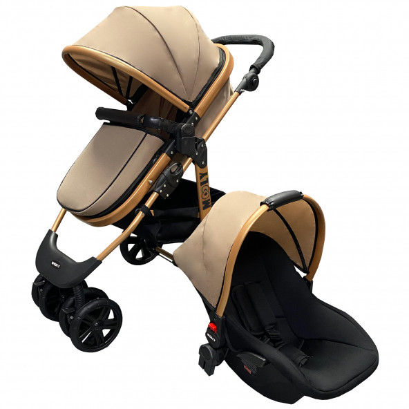 Mooly SC-2401 Travel Sistem Bebek Arabası Gold-Kahve ürün görseli 1