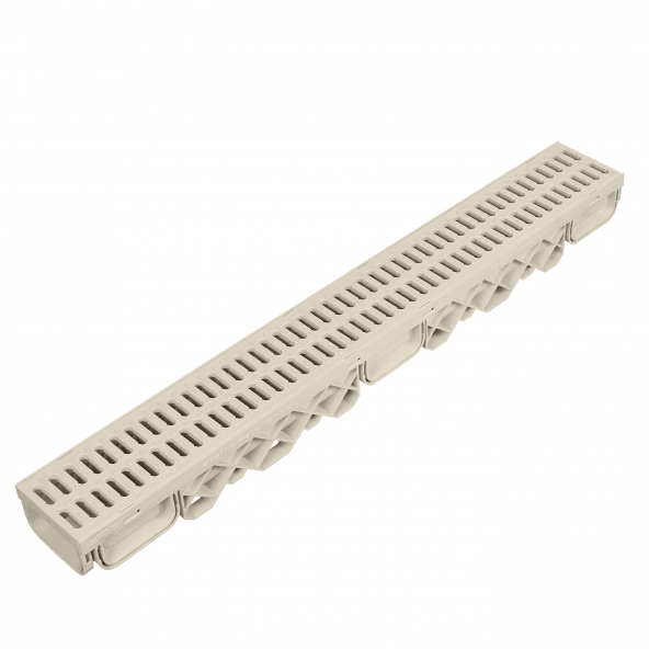 130x95x1000mm Drenaj Kanalı / Plastik Izgara + Oluk + Tapa ürün görseli 1