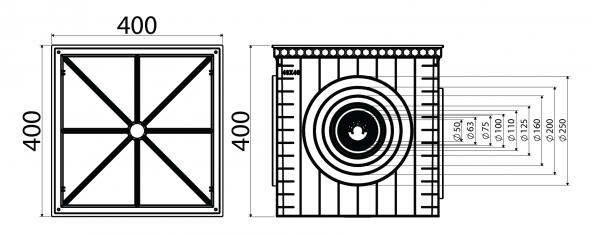 40x40 Rögar Kutusu + Düz Kapak - Resim 3