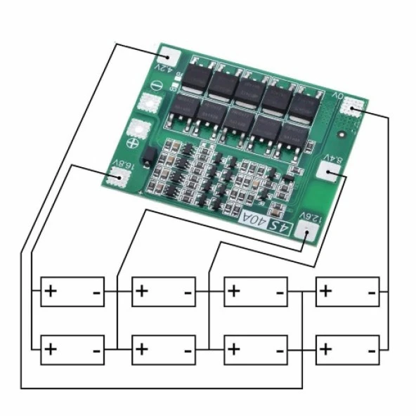 4S 40A BALANCED Versiyon Lityum Batarya BMS - Resim 2