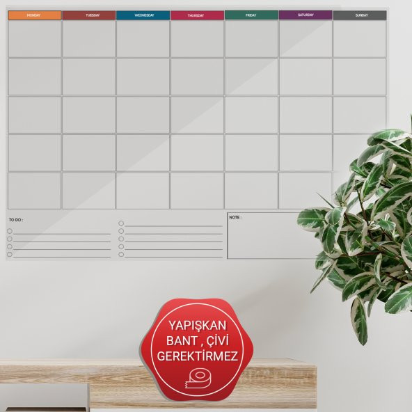 Evbuya Monthly Planner Akıllı Kağıt - Resim 2
