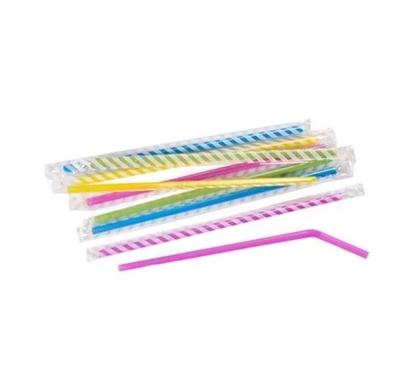 Omnisoft Jelatin Sargılı Geniş Körüklü Frozan Pipet Karışık Renkli 50'li Paket ürün görseli 1