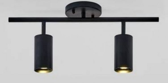 MYLİGHTS MAT SİYAH İKİLİ LED SPOT LED APLİK LED AVİZE GÜNIŞIĞI AMPULLÜ ürün görseli 1