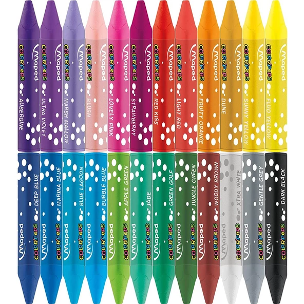 Maped Kolay Tutuş Üçgen Tasarım İlk Pastel Boyam 24 lü Maped Color Peps Oil Pastels Yağlı Pastel Boya ürün görseli 1