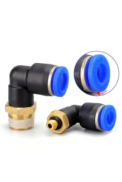 Pnömatik Dirsek Bağlantı M6 - 6mm - Resim 9