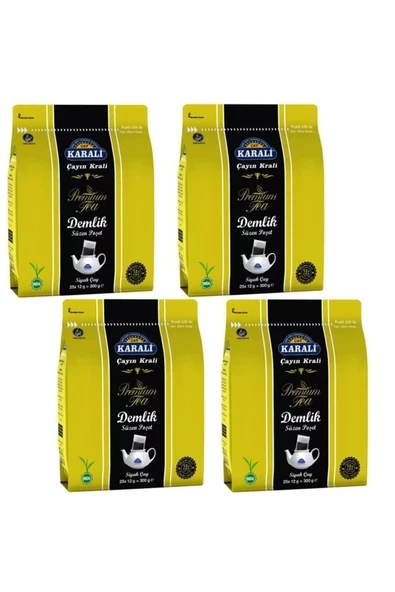 Karali Premium Demlik Poşet Siyah Çay 25 Li 4 ADET ürün görseli 1