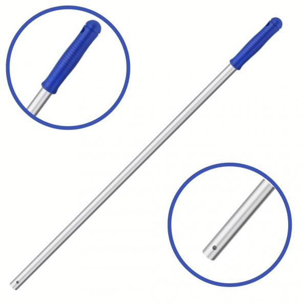 Mulpex Premium Kalite Alüminyum Eloksallı Sap, Delikli 140 cm. Mavi ürün görseli 1