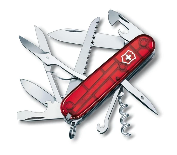Victorinox Huntsman 1.3713.T Şef Kırmızı İsviçre Çakısı 91mm 15F ürün görseli 1