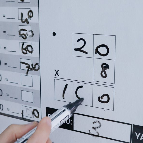 Çarpım Tablosu - 6 Renkli Kalem - Resim 2