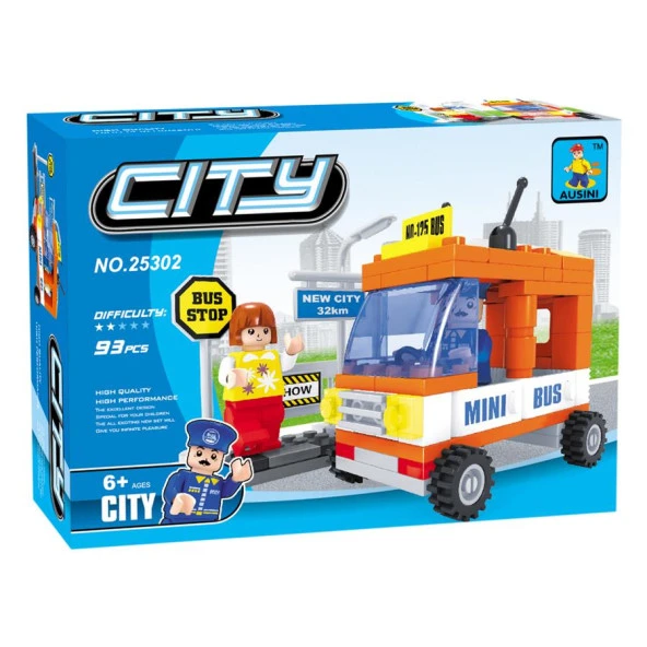 Ausini - Asya Brick 25302 Lego City Minibus, 93 PARÇA ürün görseli 1