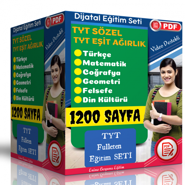2025 TYT Dijital Eğitim Seti (1200 PDF Sayfası) ürün görseli 1