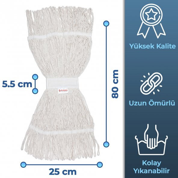Mulpex Islak Mop 375 gr. x 5 Adet ürün görseli 1