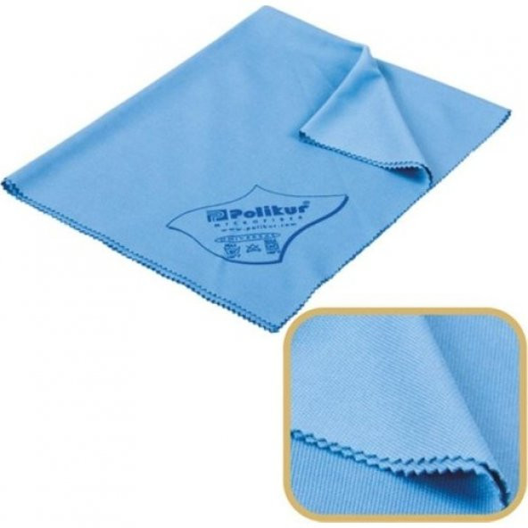 Polikur Universal Mikrofiber Cam Bezi 1 Adet Mavi 40 x 50 cm. ürün görseli 1