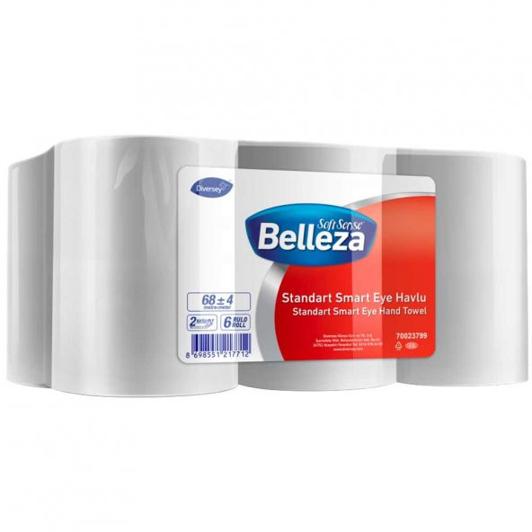 Diversey Belleza Standart Smart Eye Kağıt Havlu 6 Rulo 21,2 cm. x 68 mt. (70023799) ürün görseli 1