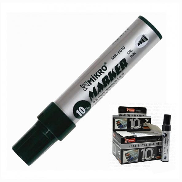 Permanent Markör Marker Kesik Uçlu Koli Kalemi Siyah 10 mm Mr-6010 1 Adet ürün görseli 1