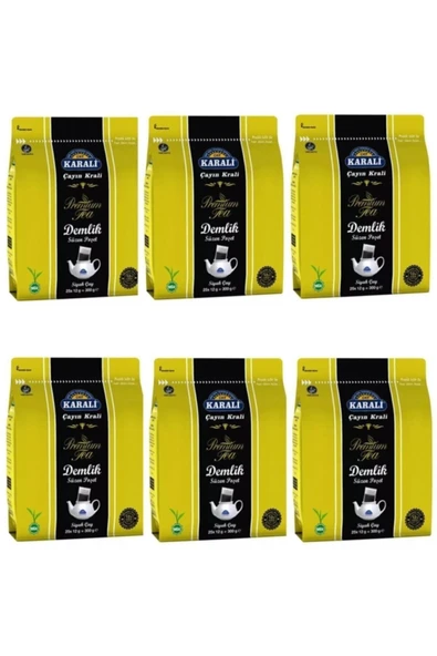 Karali Premium 25li 6 Adet Siyah Demlik Poşet Çay ürün görseli 1