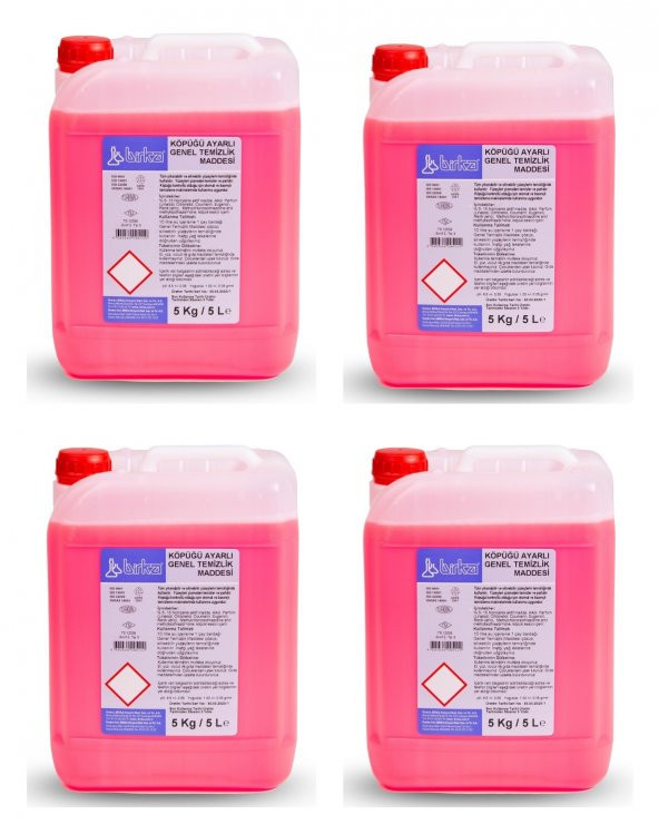 Birka Köpüğü Ayarlı Genel Temizlik Maddesi, 4 Adet x 5 Lt. (Yer Yıkama Makineleri İçin) ürün görseli 1