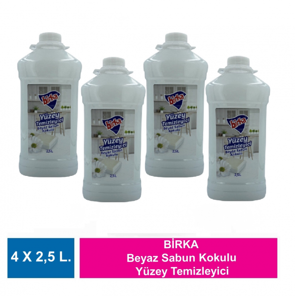 Birka Beyaz Sabun Kokulu Yüzey Temizleyici 4 Adet X 2,5 L. ürün görseli 1