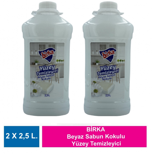 Birka Beyaz Sabun Kokulu Yüzey Temizleyici 2 Adet X 2,5 L. ürün görseli 1