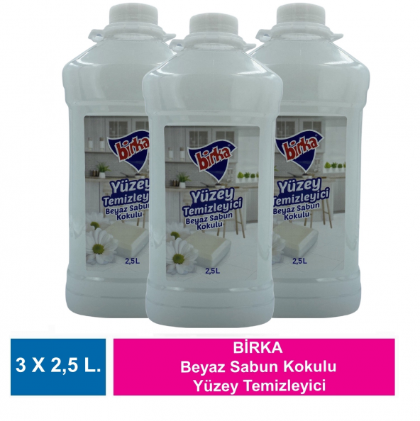Birka Beyaz Sabun Kokulu Yüzey Temizleyici 3 Adet X 2,5 L. ürün görseli 1