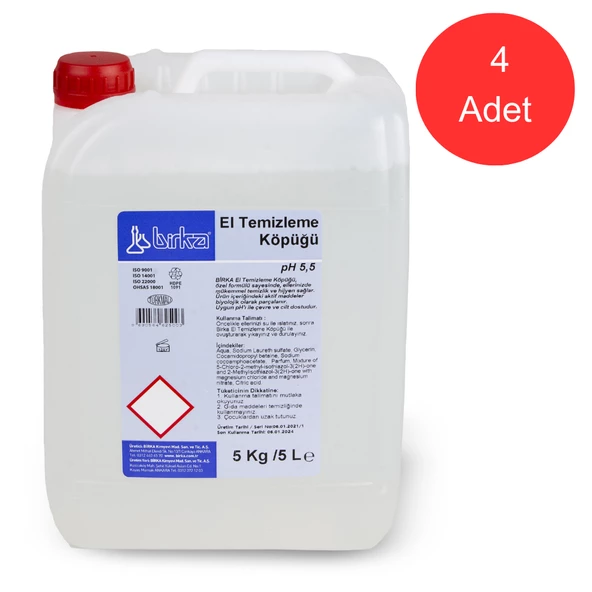Birka El Temizleme Köpük Sabun 4 ad. x 5 Lt. ürün görseli 1