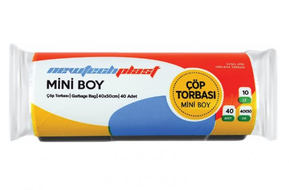 Newtechplast Çöp Torbası, Mini Boy, Beyaz, 40 X 50 cm., 1 Rulo 40 Adet 80 gr. ürün görseli 1